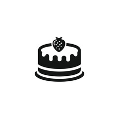 Cake icon vector. EPS 10 editable vector