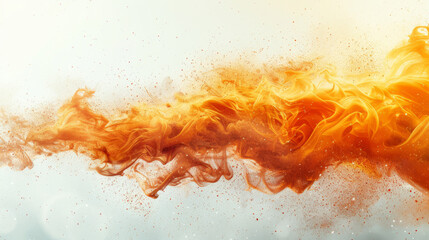 abstract illustration fire explosion glowing with a dazzling inferno of glittering heat and swirling smoke, embodying the elemental power