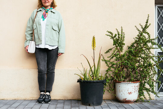 Portrait of anonymous adult woman