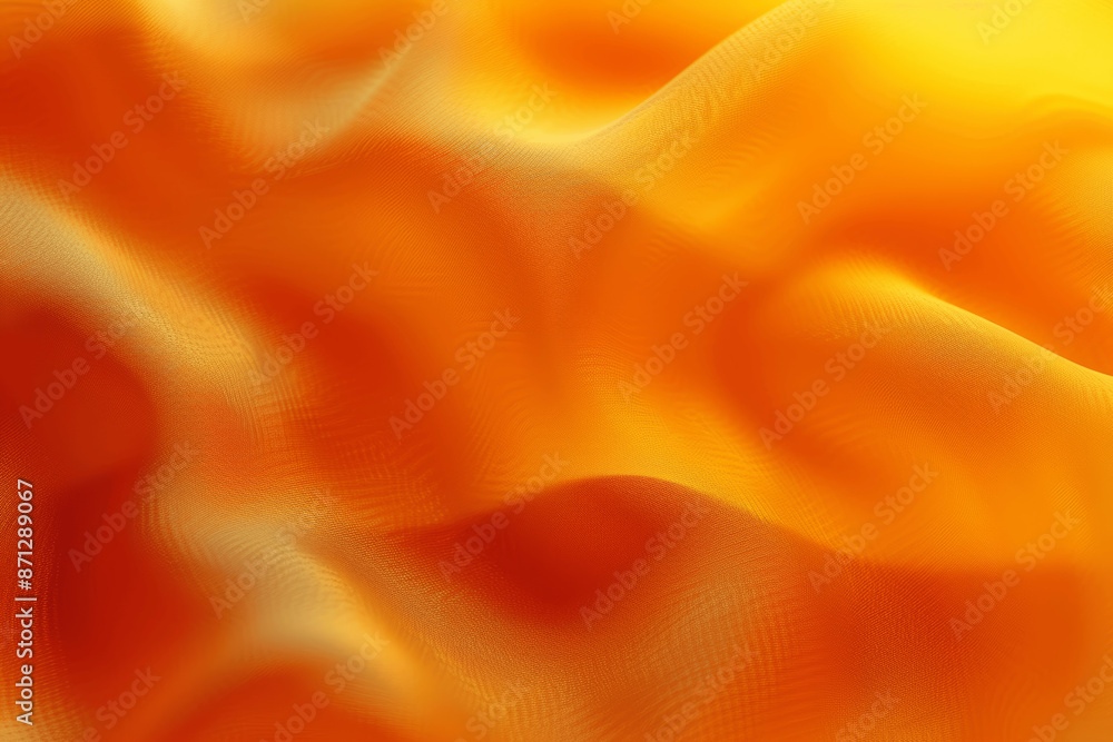 Poster fiery orange yellow gradient abstract background with light pattern top view blurred fabric texture 