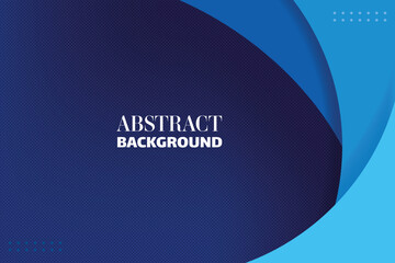 Paper layer circle blue abstract background.Vector illustration