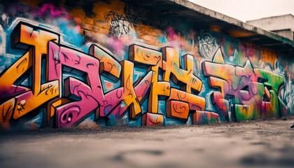 Naklejka premium graffiti on the wall