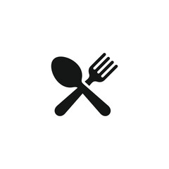 Fork and spoon icon vector. EPS 10 editable vector