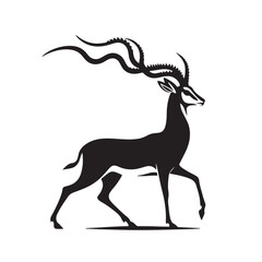 Gazelle vector icon silhouette