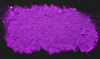 Brush stroke purple powder center, black background
