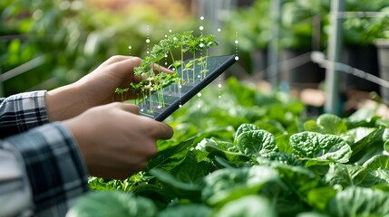 Futuristic Smart Garden with AI Monitoring for Optimal Plant Growth and Sustainability