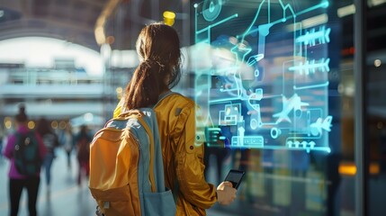 Obraz premium Smart Travel Companion: AI-Enhanced Virtual Agents for Personalized Itineraries and Real-Time Updates