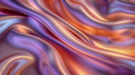 Luxurious Iridescent Fabric with Purple and Gold Hues