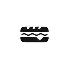 Sandwich icon vector. EPS 10 editable vector