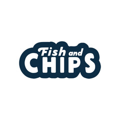 fish and chips sticker tshirt fashion vector illustration template design