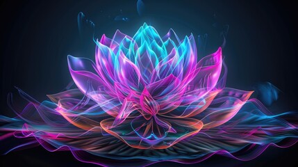 Abstract lotus flower