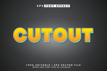 Realistic paper cutout text effect 