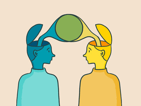 Diverse children communicating thoughts