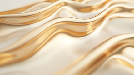 Obraz premium Abstract Gold Metal Wavy Stripes Pattern Background