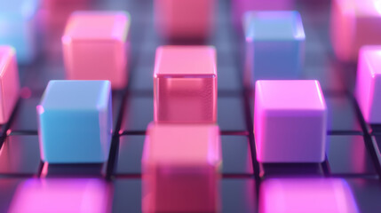 Obraz premium Abstract Technology Background, 3D Cubes, Spa Theme