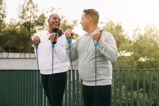 Curvy Dominican fitness models enjoying an afternoon workout