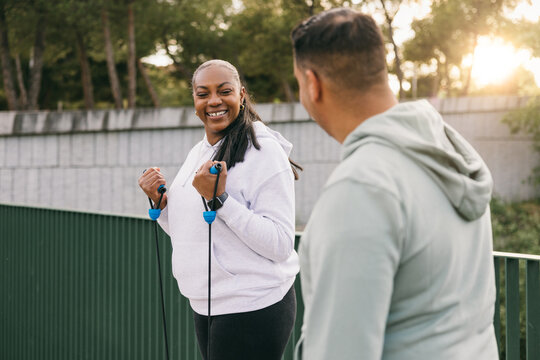 Curvy Dominican fitness models enjoying an afternoon workout