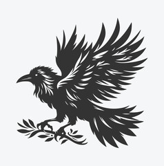 Obraz premium Majestic Crow Silhouette Collection, Perfect for Art, Design, and Craft Projects