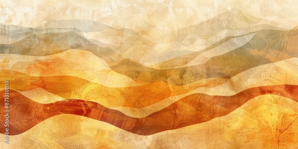 Poster the abstract image beautifully captures intricate yellow and brown geological patterns and textures 