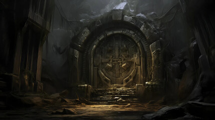 Forgotten Vault of Ancient Secrets and Hidden Treasures Fantasy  wallpaper