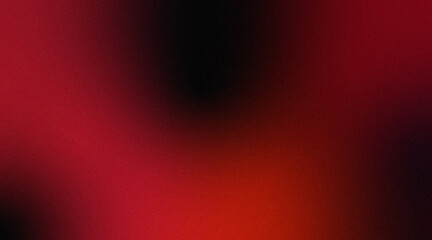 Abstract dark background with noise grainy gradient blending from red to black