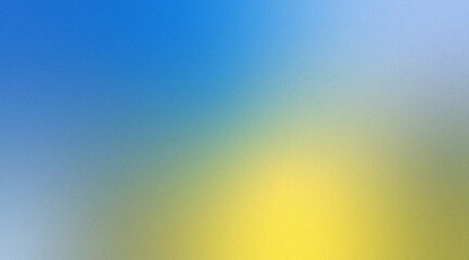 Abstract grainy gradient background mixing blue and yellow colors for vibrant fresh lively vibe