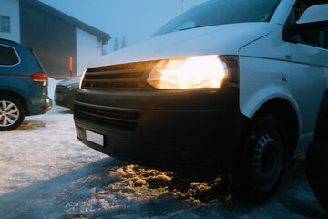 Snowy Winter Driving Scene