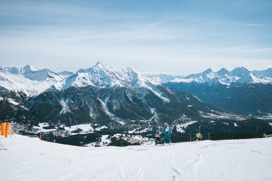 Skiing In The Swiss Alps