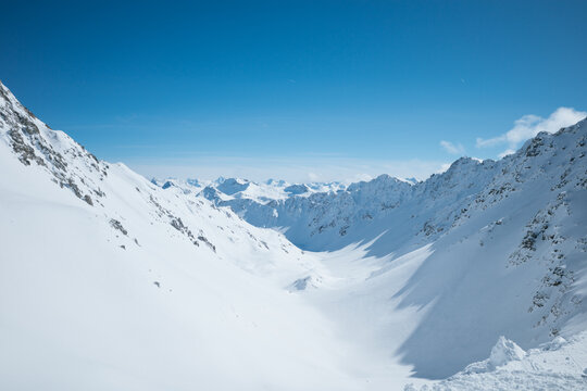 Snowy Swiss Mountain Landscape