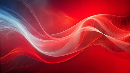 Abstract red background with some smooth lines in it and some smoke