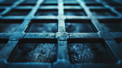 Geometric Grid Background, Close-up Realistic Photography, Minimalistic Design