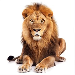 Lion isolated on white background