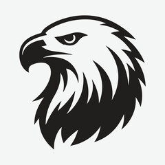 Fototapeta premium Majestic Eagle Head Silhouette Logo: A Symbol of Strength and Freedom