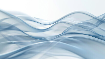 Fototapeta premium Abstract Line Wave on White Background, Close-up Illustration