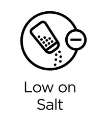 Low on salt line icon