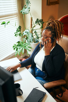 Working and calling using phone