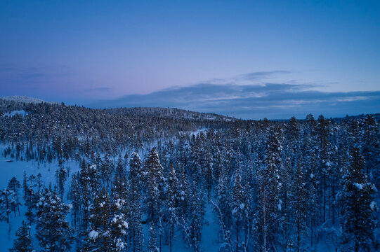 finnish winter during the day in inari