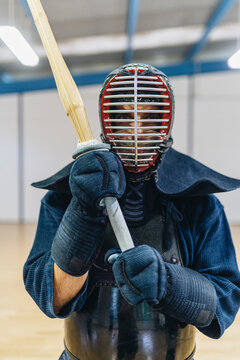 Kendo Practitioner in Ready Position