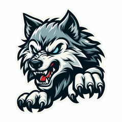 Wolf Logo Vector Illustration and Mascot Emblem for Esports or Apparel
