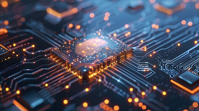 Discover the striking visuals of AI and machine learning concepts., clean background, Photo stock style, clean background, no copyrighted logo, no letters