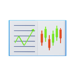3D Order book crypto asset offering feature. 3D Icon