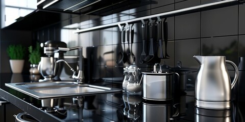 Modern Kitchen with Stainless Steel Appliances