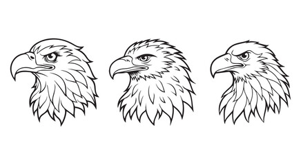 Eagle Head Silhouette Logo Illustration