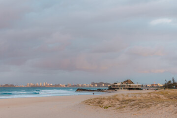 The Currumbin Beach Vikings Surf Lifesaving Club at sunset