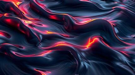 Dark Surface Banner with Ripples. Luxury Texture with Neon Accents