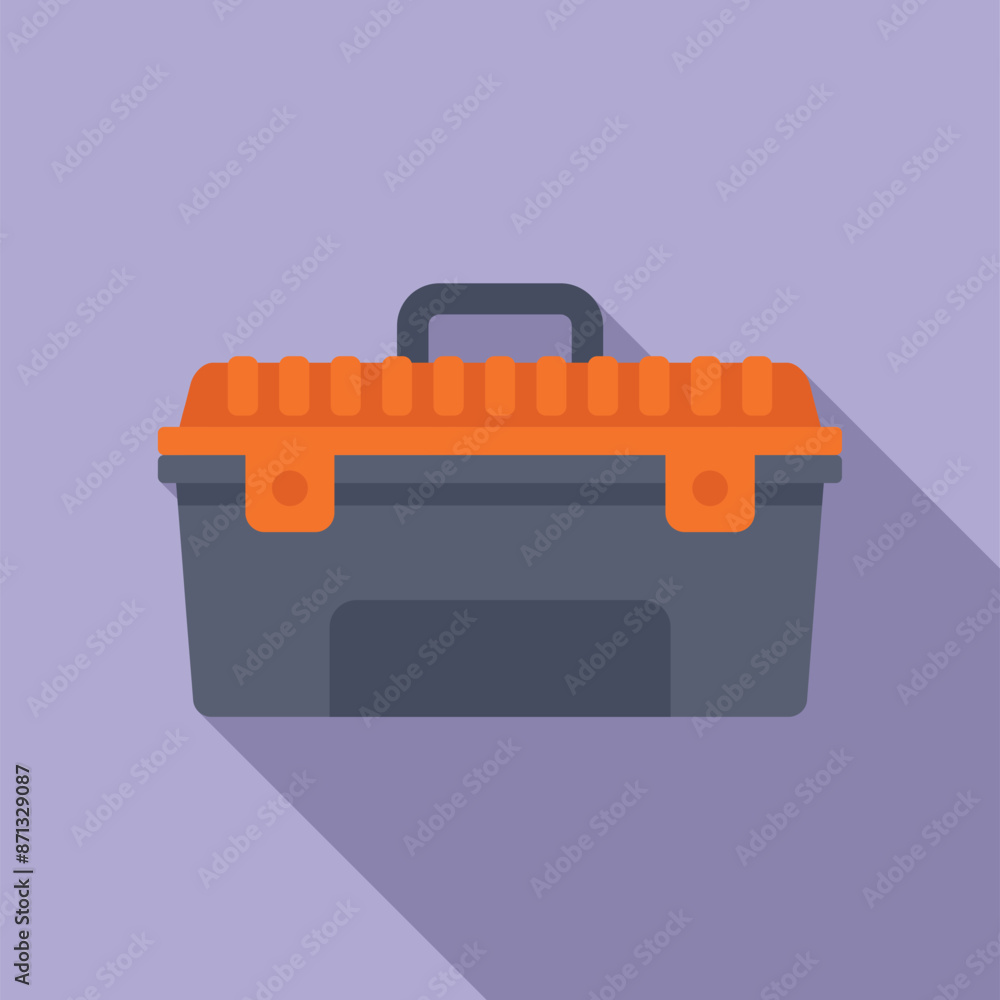 Poster plastic tool box containing tools for repairing objects