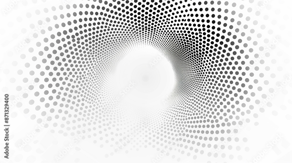 Poster a modern abstract background in white and gray with geometric round shapes and halftone dot design, 