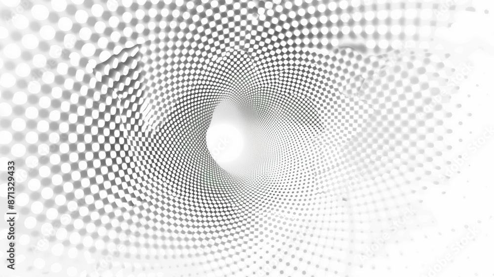 Poster a modern abstract background in white and gray with geometric round shapes and halftone dot design, 