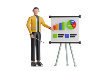 Investment Presentation 3D Illustration