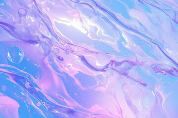 Abstract Liquid Swirls with Pink and Blue Tones